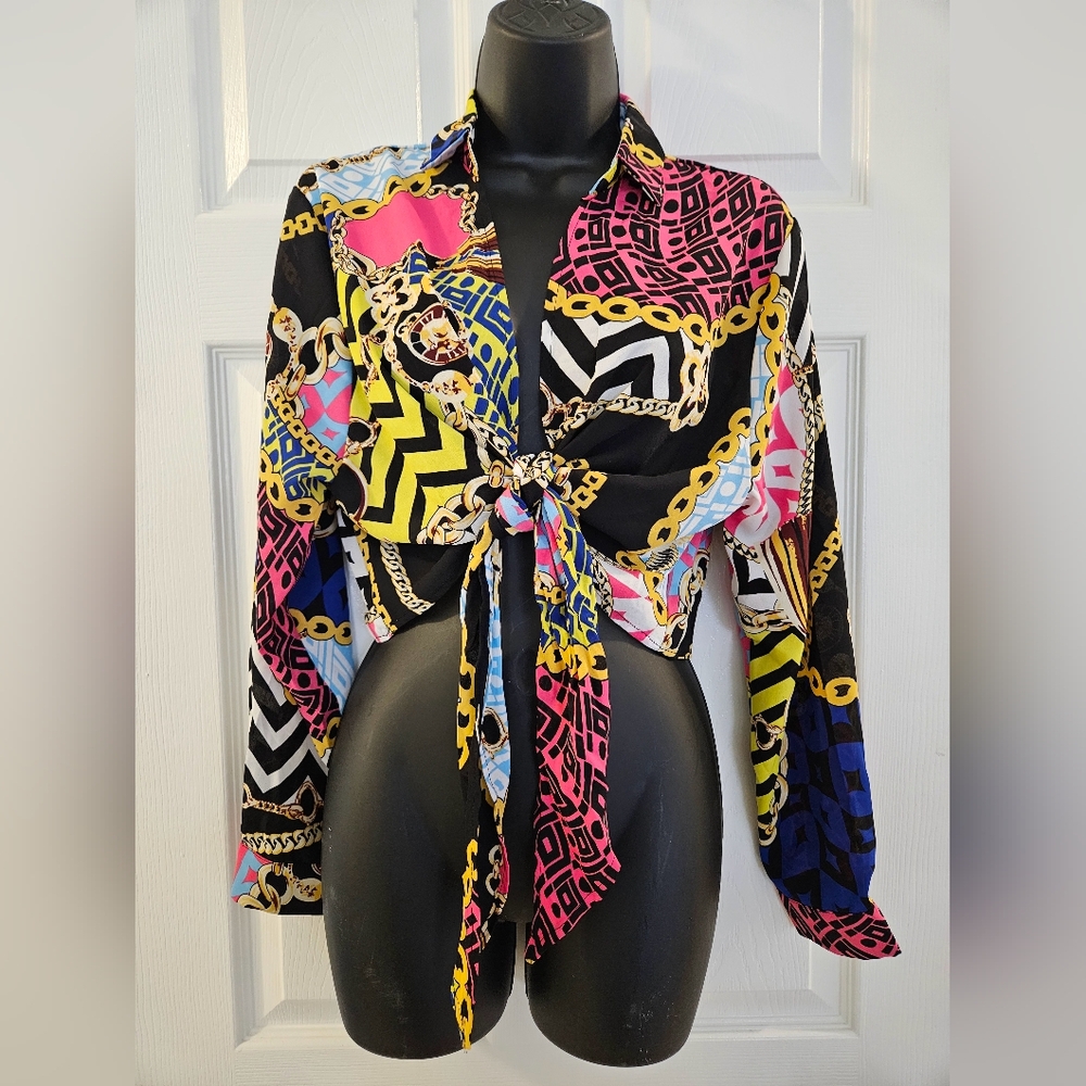 Baroque Design Crop Top